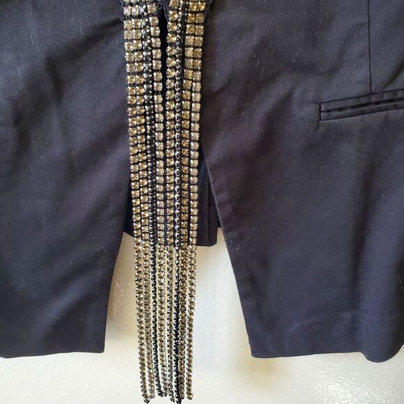 Rock & Republic Embellished Short Blazer Sz 14 Small Seam Rip Costume Pirates - Picture 2 of 15